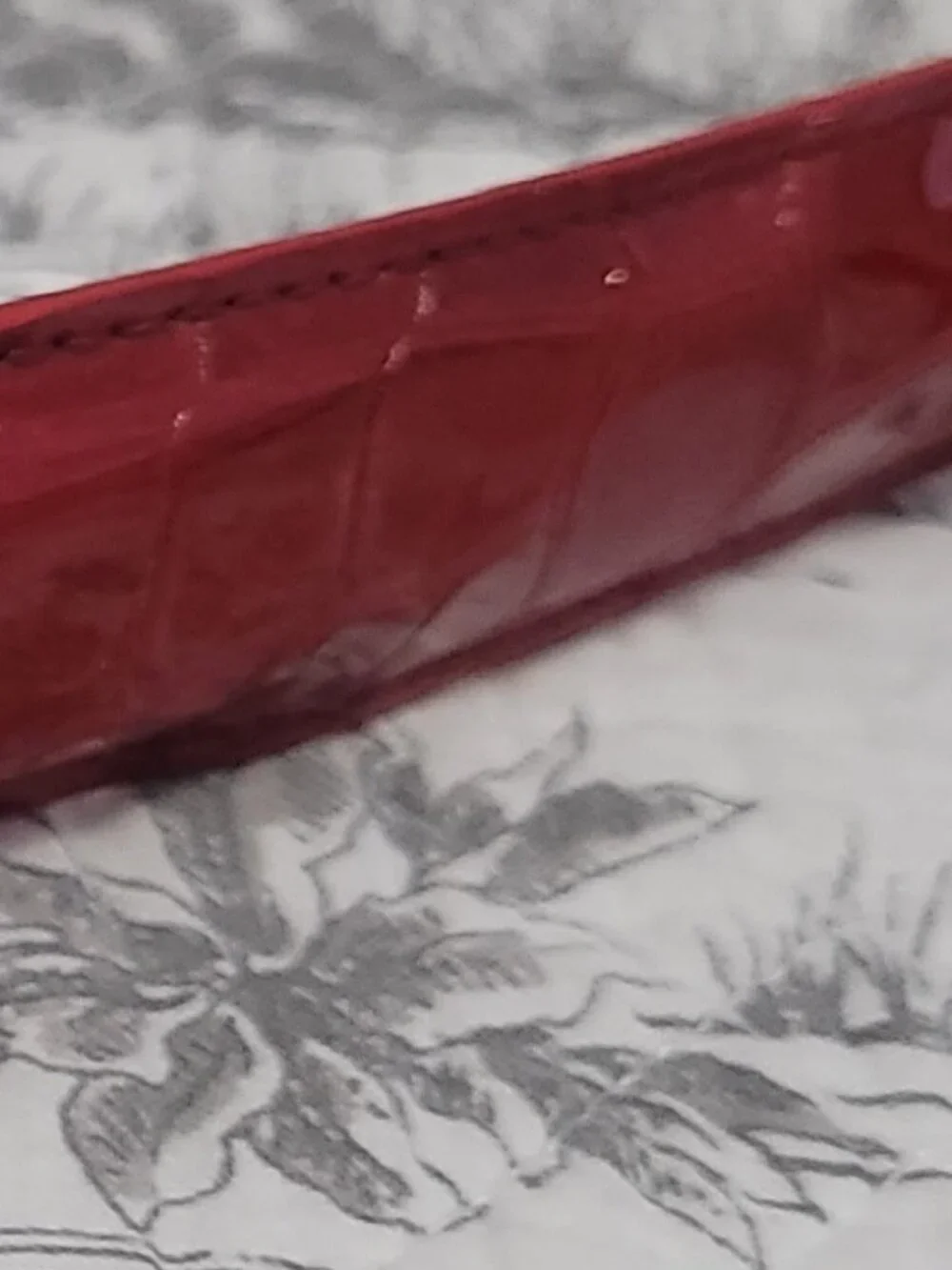 Brighton Red Leather Belt with Silver Size 34 x 1